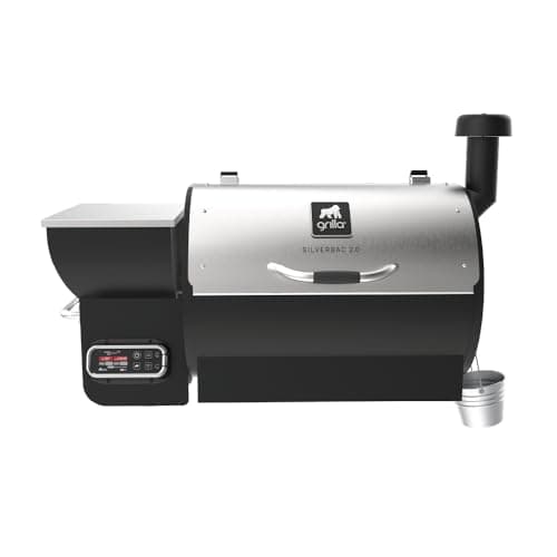 GRILLA Silverbac 2.0 Pellet Grill Upper Unit for Outdoor Kitchen, Wifi Enabled, Heavy-Duty Stainless Steel, Built-In Storage, For Outdoor Kitchen, Outdoor Grilling, and BBQ