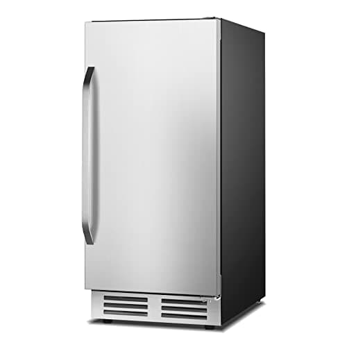 Velieta 15 Inch Outdoor Beverage Refrigerator Cooler,Stainless Steel 127 Cans Beverage Fridge with French Door Under Counter Built-in or Freestanding, Perfect for Beer, Cola