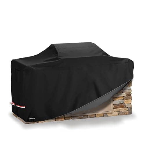 ANartcle Waterproof Extra Large Grill Cover for 110 Inch Island with Center Grill Head,600D Heavy Duty Waterproof All Weather Outdoorbar Island Kitchen Covers,Black