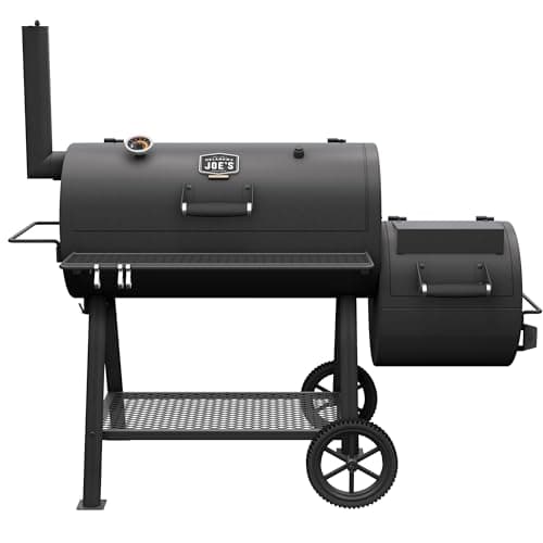 Oklahoma Joe's Highland Offset Charcoal Smoker and Grill with 900 sq. in. Cooking Area in Black