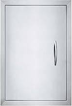 JIE JIN 17" x 24" Outdoor Kitchen Doors, Thickened 304 Brushed Stainless Steel BBQ Access Door