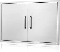 Outdoor Kitchen Door, 30" W21 H, Stainless Steel BBQ Double Door