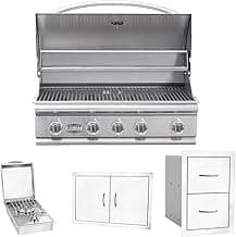 Bullet by Bull Stainless Steel Outdoor Kitchen Grill Set, Built-In Liquid Propane