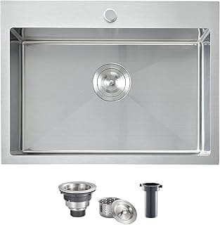 VCCUCINE 22x18 Inch Drop in Kitchen Sink, 16 Gauge Topmount RV Small Bar Sink