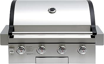 30 Inch Built-in BBQ Gas Grill (NG/LPG Convertible), 4-Burner Outdoor Kitchen with Griddle Combo