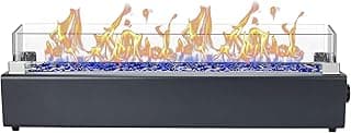 28-inch Table Top Propane Fire Pit, 40,000 BTU Tabletop Firepit with Wind Guard