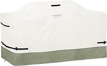 98 Inch Island Grill Cover - 600D Heavy Duty Waterproof, Beige & Grayish Green
