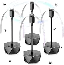 Fly Fans for Tables, Fly Repellent Fan Outdoor Indoor Keep Flies Away with Holographic Blades