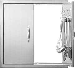 VEVOR BBQ Access Door, 24W x 24H Inch Double Outdoor Kitchen, Stainless Steel Flush Mount Door