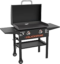 BLACKSTONE 1883 Original 28" Griddle with Integrated Protective Hood and Counter Height Side Shelves