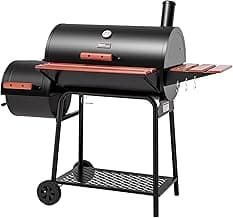 Royal Gourmet CC1830W 30-Inch Charcoal Grill with Offset Smoker and Side Table