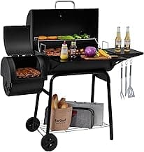 Royal Gourmet CC1830S BBQ Charcoal Grill and Offset Smoker, 823 sq. in. Cooking Surface