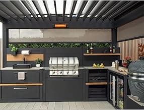 Outdoor Kitchen BBQ Pod, Prefabricated Stainless Steel Cooking Set with Modular Barbecue Cabinet