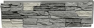 GenStone Faux Stacked Stone Panel 41" x 11.25" in Northern Slate Color