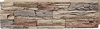 GenStone Faux Stacked Stone Panel 41" x 11.25" in Desert Sunrise Color