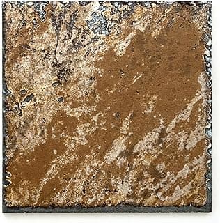 Tenedos Rustic Ember 6x6 Matte Porcelain Tile, Textured Stone Look, Waterproof