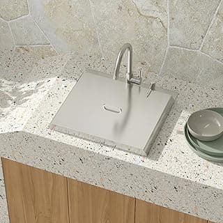 Outdoor Kitchen Sink 21 x 20 Inch, Drop In Workstation Stainless Steel 16 Gauge